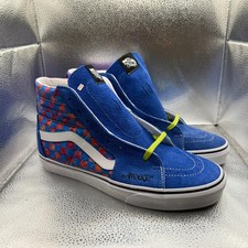 Size 11 Vans Sk8 High Awake NY Blue Red Checkerboard Mens Sneakers 500714