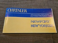 Original 1979 Chrysler Newport New Yorker Owners Operators Manual 79