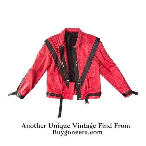 Michael Jackson Inspired Leather Jacket ~ Men 1980s vintage concert t-shirt, vintage, single stitch, B+ condition