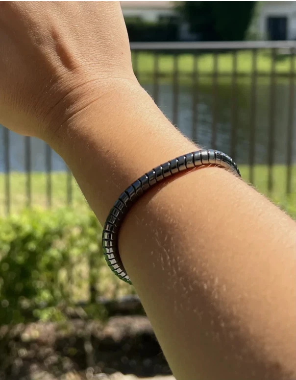 Magnetic Therapy Hematite Bracelet 8mm Natural Stone Beads for Men & Women – Ene - Image 2 of 4