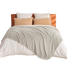 Couverture Sherpa Douce et Chaude 150x200 cm Gris
