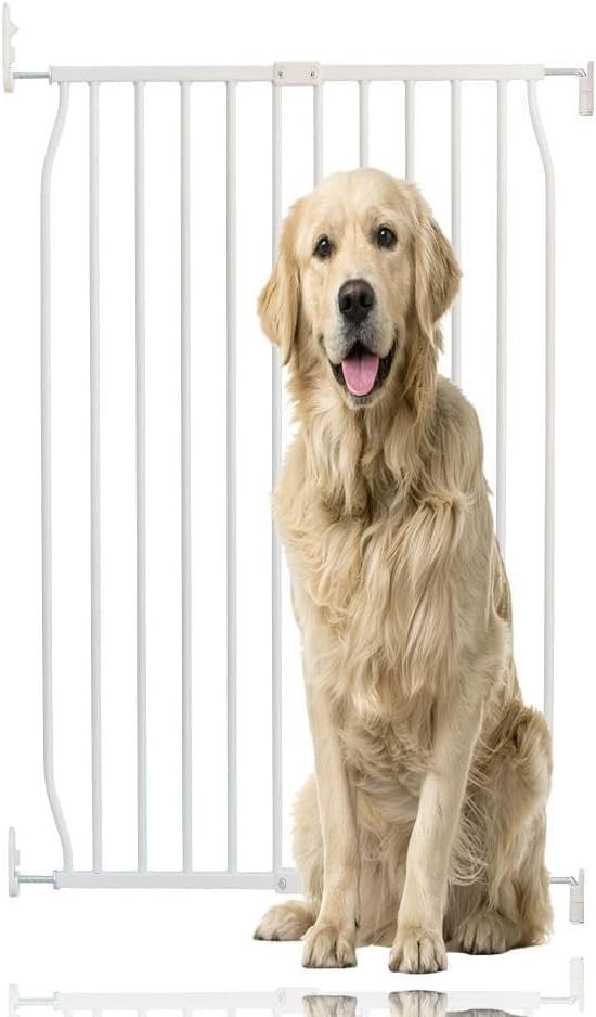 Bettacare Extra Tall Eco Screw Fit Pet Gate, White, 70cm - 80cm, Extra Tall Gat