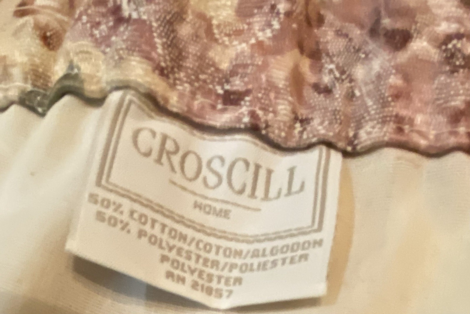 🩷 CROSCILL HOME COTSWOLD PINK ROSES FLORAL ASCOT VALANCE WINDOW TASSEL CURTAIN
