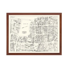 Old Map of Hartford, CT 1946 - Vintage Hartford Connecticut