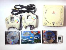 SEGA Dreamcast HKT-3000 Console Set Controller VMU, Aero Dancing Blue Impulse JP