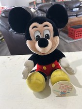Vintage Mickey Mouse Plush Stuffed Animal Toy Doll Walt Disney World Disneyland