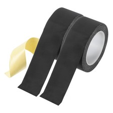 Acetate Cloth Cloth Adhesive Tape, 2inx98ft Black Electrical Tape, 2Pcs