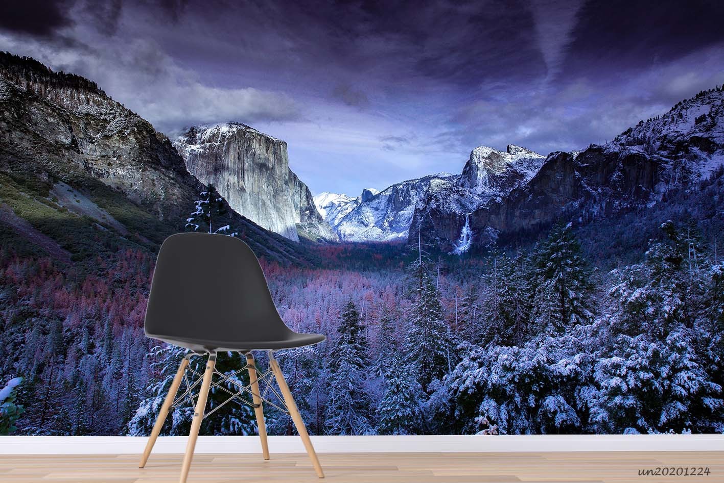 3D Mountain Forest Winter Landscape Wall Murals Wallpaper Murals Wall Sticker
