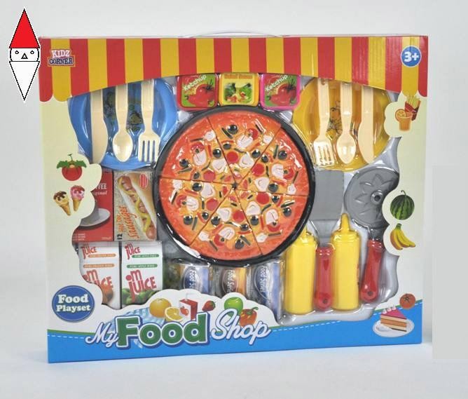 Kidz Corner – Pizza Tagliabile Con Cibi E Accessori