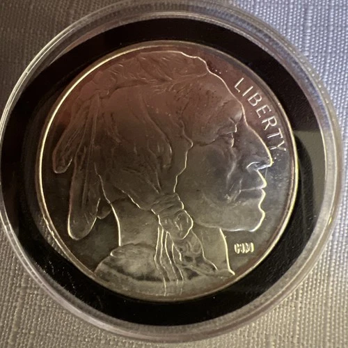 1Troy Ounce 999 Fine Silver Liberty Indian Head Buffalo Coin Highland Mint