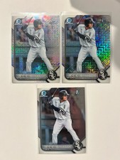 2022 Bowman Chrome Lenyn Sosa Mojo Refractor (2) + Base #BCP-76 1st RC Blue Jays