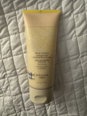 BEEKMAN 1802 ~ MILK SCRUB OAT & GOAT MILK EXFOLIATING FACIAL CLEANSER 6fl OZ NEW