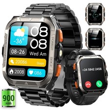 Militär Smartwatch Robuste Smartwatch mit GPS Taschenlampe Kompass ChatGPT …