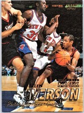 Allen Iverson 1998 Fleer Basketball ROY/All Rookie Card #300 Philadelphia 76rs. rookie card picture