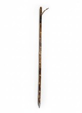 Hand-flamed Chestnut Hiking Staff-Rustic Wood Walking Stick 