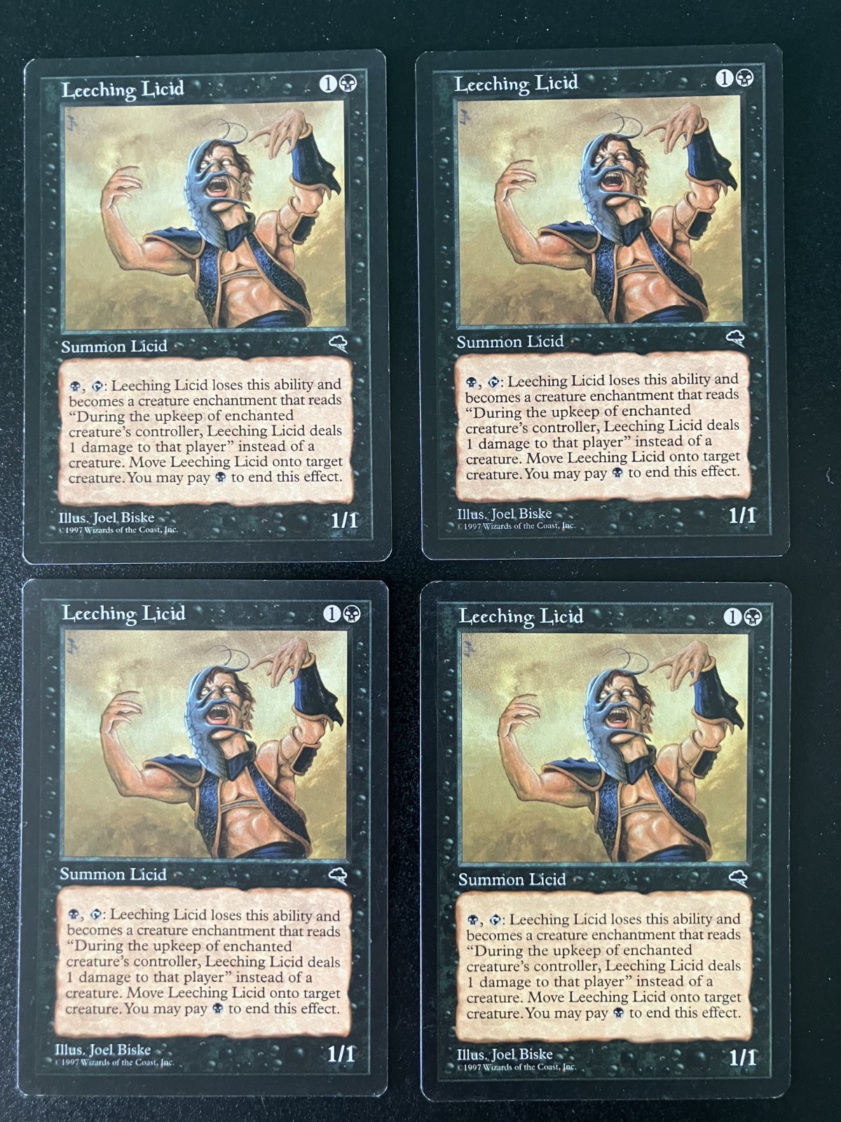 MTG - Leeching Licid x4 (Playset) - Tempest - #141 - Uncommon