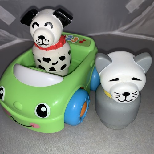 2013 Fisher Price Laugh&Learn Singing ABC Green Car Replacement Toy Cat Dog