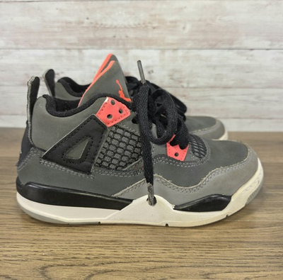 #ad Air Jordan 4 Retro PS Little Kids#x27; Shoes Dark Grey Infrared Size 11c $29.99