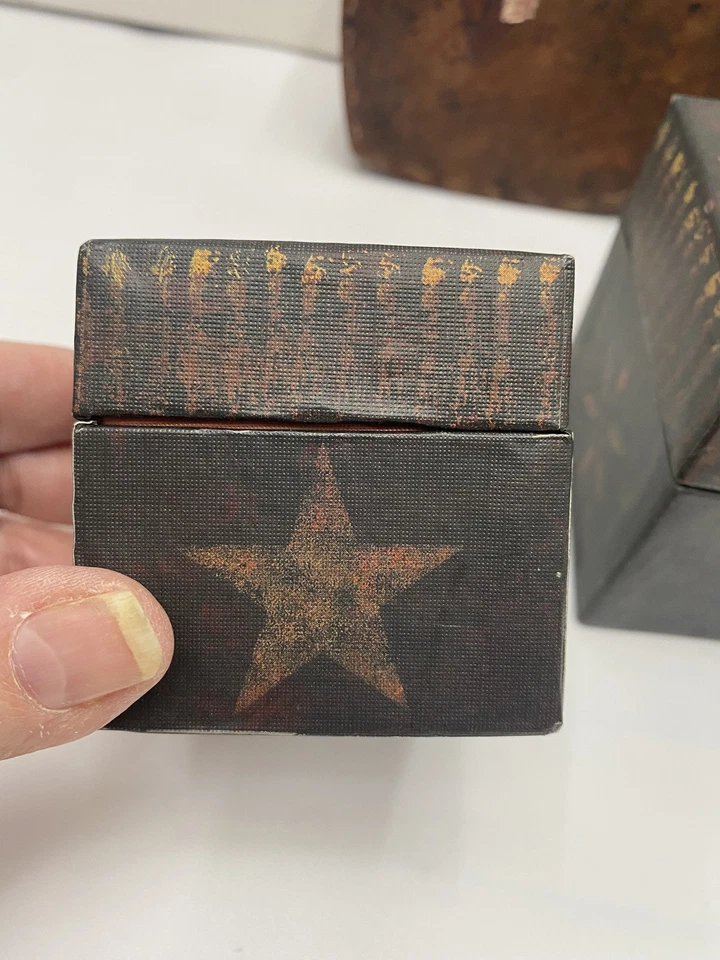 Bob’s Boxes Lang Card Co. Parlour Colors Nesting Set Of 3 + Heart Shaped Box - Image 3 of 4