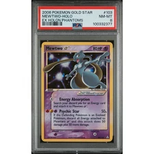 Mewtwo Gold Star Pokemon 2006 Holo EX Holon Phantoms English 103/110 PSA 8