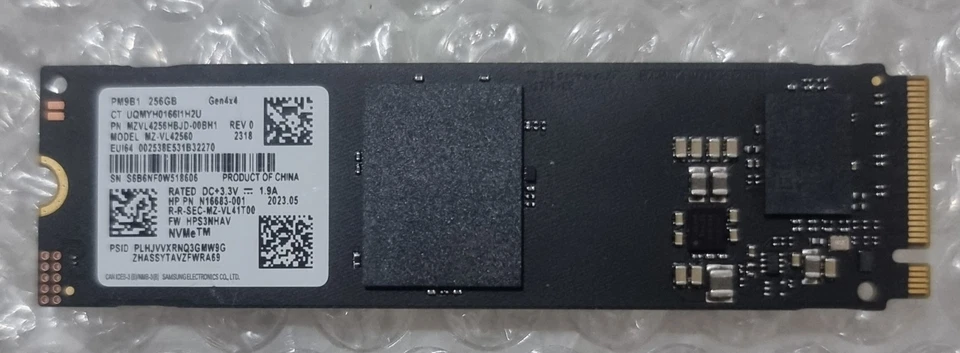 Samsung PM9B1 256 GB M.2 NVMe PCIE GEN4 MZ-VL42560 MZVL4256HBJD-00BH1 HP Dell