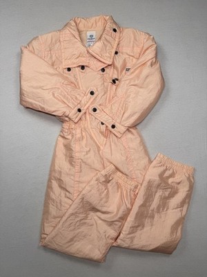 Colmar Vintage Ski Anzug Damen Gr.36 DE / 42 IT Pfirsich Skioverall 1973 Italy