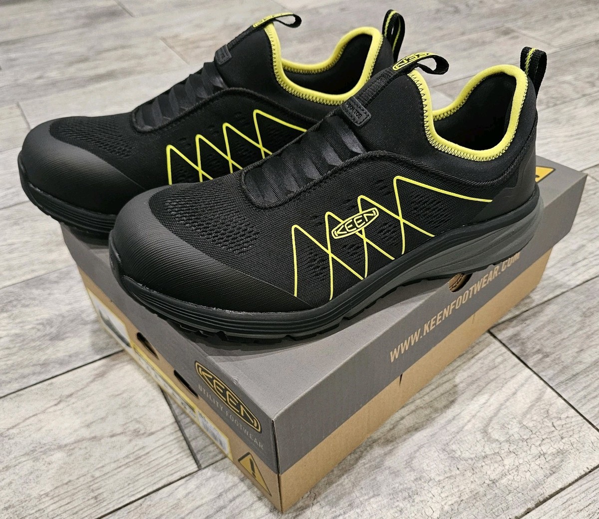 Keen Mens 10.5D Work Shoes Black Vista Energy Shift Leather Slip Resistant Men main image 2