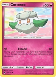Cottonee 139/214 Reverse Holo Common SM Unbroken Bonds