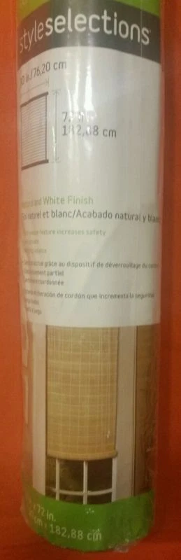 Натуральная и белая отделка плетение сворачивающийся оттенок выбор стиля 72L × 30 Вт 30 x 72 - Изображение 2 из 2