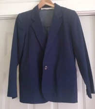Rare Vintage Gloria Vanderbilt for Murjani 1-Button Denim Blazer Size Small NEW