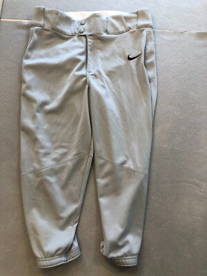 Nike Baseball Pants Men's Small Classic Gray knit Tapered Jogger
