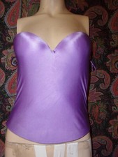 Vtg Felina Purple Strapless Long Line Smooth Corset Girdle Lingerie 34B