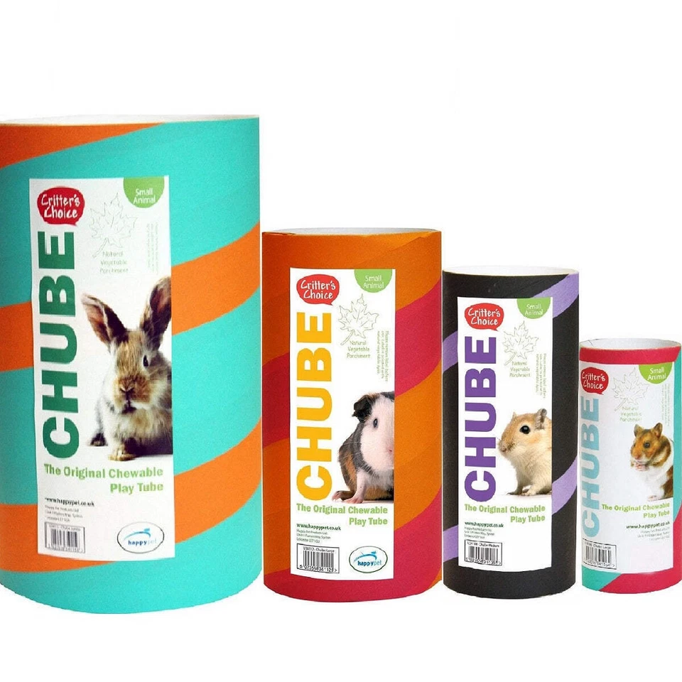 CRITTERS CHOICE CHUBE PLAY TUBE - (Sml to Jmb) - Critter Choice Chewable Small Animal Fun Toy