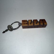 Carved Wooden Keychain  ELLA  