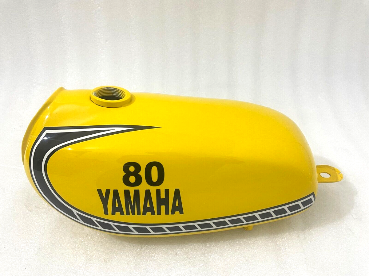 1974-1979 Yamaha YZ80 YZ80A Yellow Painted Steel Fuel Tank Model