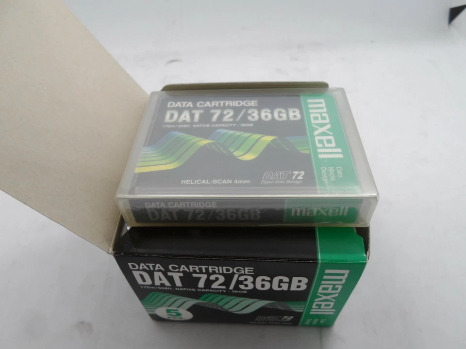 5 X NEW MAXELL Data Cartridge HP IBM DAT72 DDS5 drive HS-4/170S9D)5 HELICAL-scan - Image 3 of 4