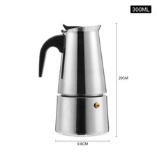Moka Coffee Pot Stainless Steel Espresso Maker Stovetop Induction Hob Gas Stove