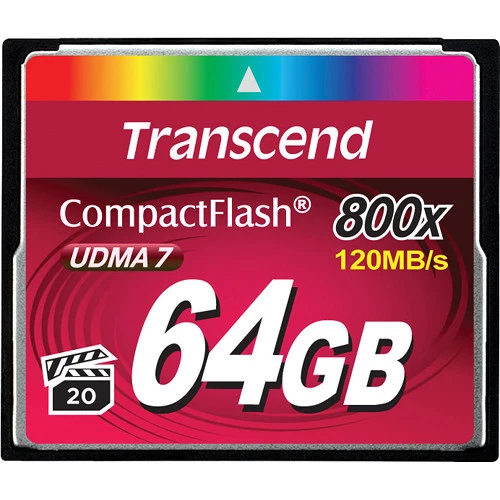 Transcend 64GB Compact Flash 800x UDMA 7 Memory Card, TS64GCF800  - Image 2 of 2