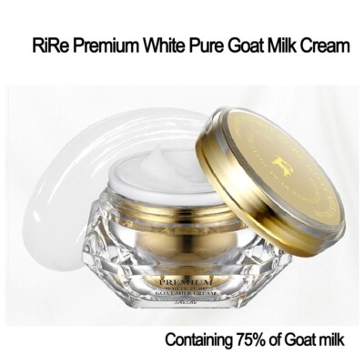 RiRe Premium White Pure Goat Milk Cream 50ml Containing 75% of Goat Milk