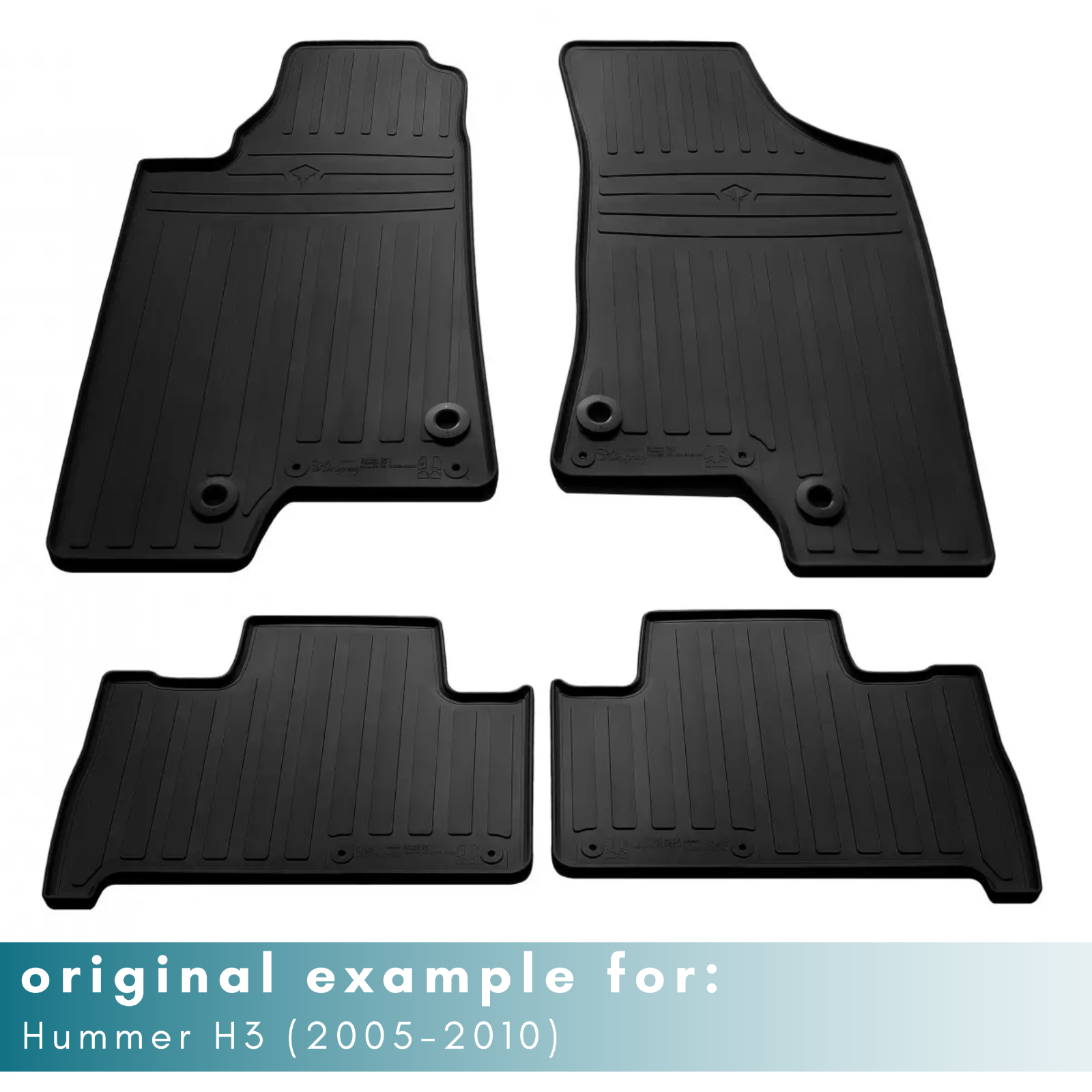 Car Floor Mats for Hummer H3 20052010 All Weather Rubber Set of 4 pcs eBay