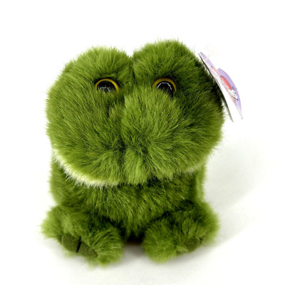 Vintage 1997 Puffkins Lily The Frog Plush Stuffed Animal Orignal Tag!
