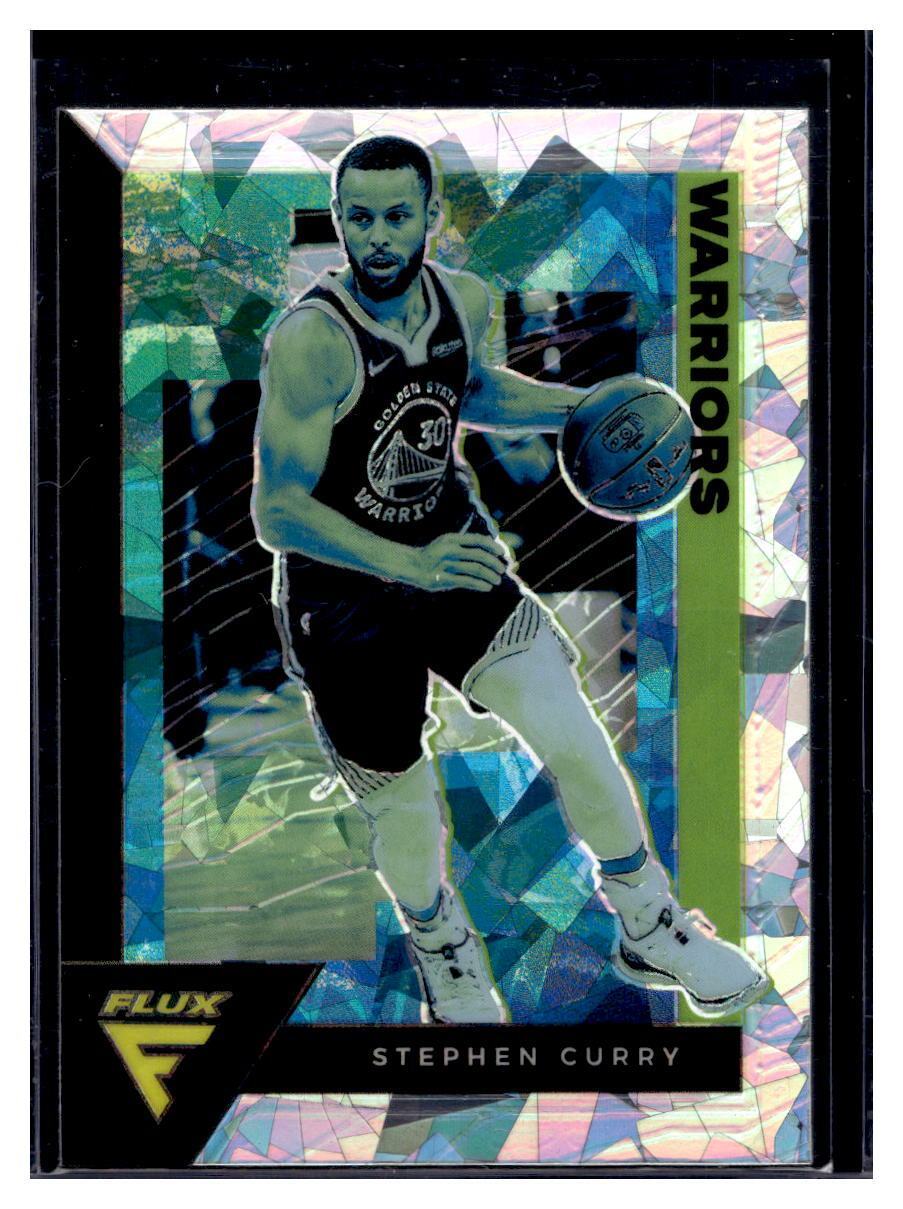 2020-21 Panini Flux Silver Cracked Ice Prizm #55 Stephen Curry Fanatics (C)