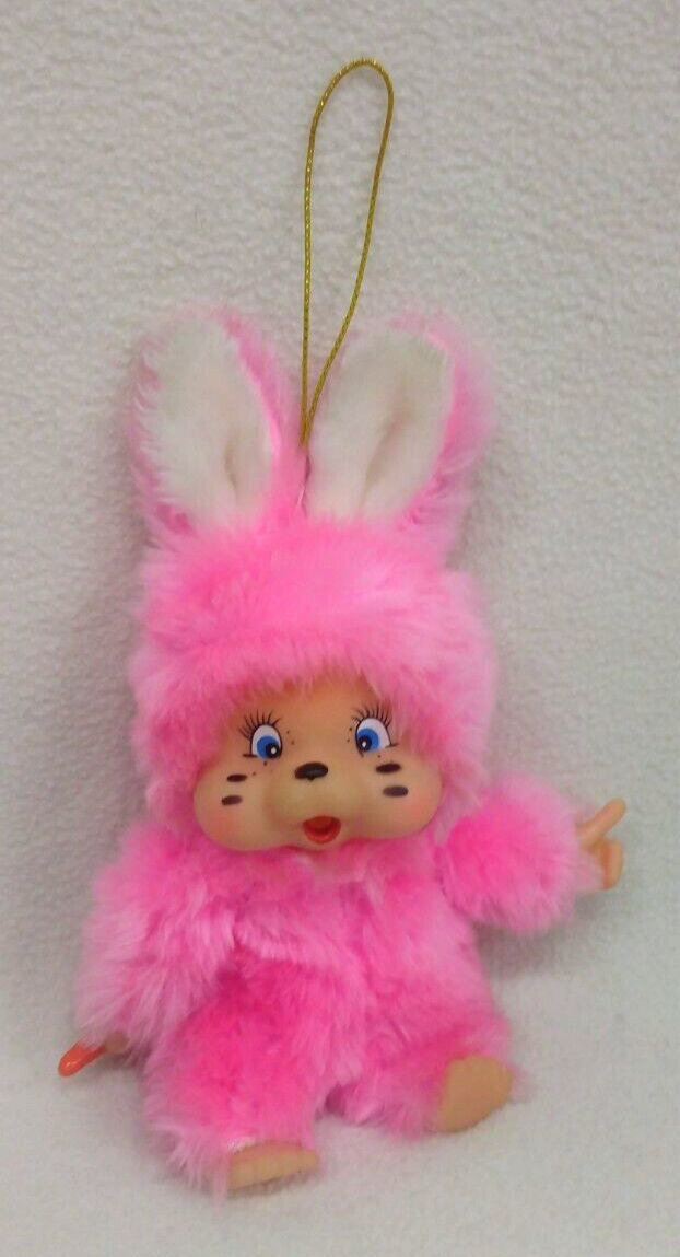 Vtg Bunny Thumb Sucker Carrot Easter Pets Monchhichi Style - Main Image
