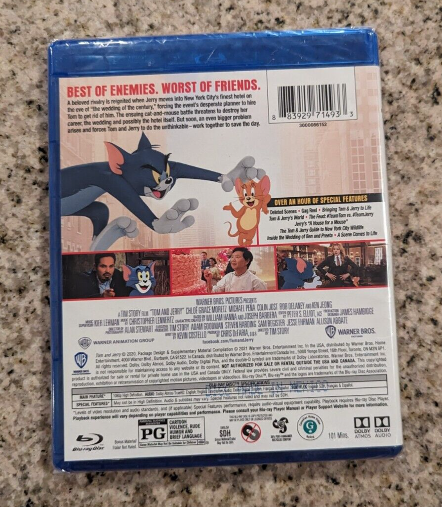 TOM & JERRY THE MOVIE (BLU-RAY+DIGITAL CODE ? ) W/SLIPCOVER