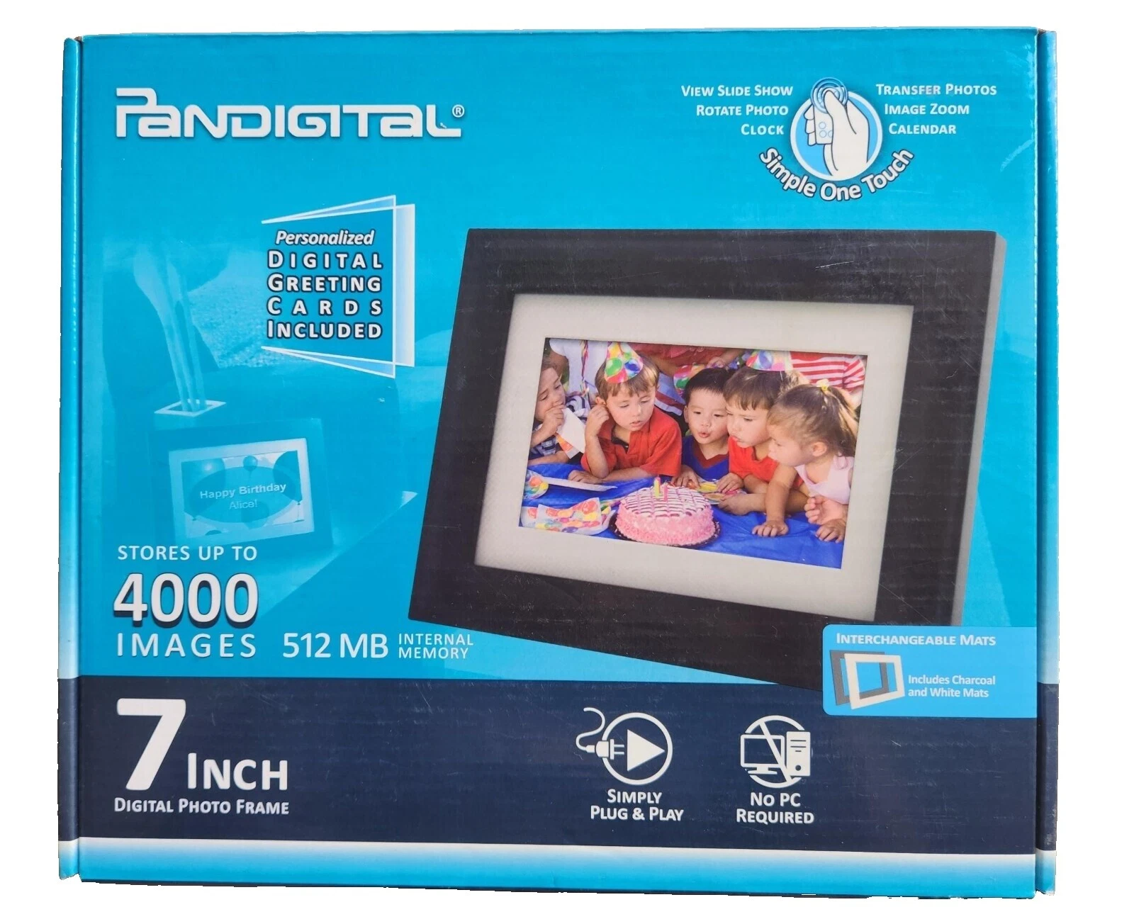 Pandigital USB Black Digital Photo Frames