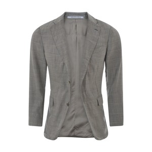 Détails Sur Canali Homme Blazer Veste De Costume Haut Gris Carreaux Pied Poule Droite