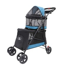 PETIQUE Pet  Pets Double Decker Pet Stroller, 11.53 Pound, Teal