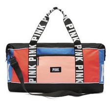 Victorias Secret Pink Graphic Sport Duffle Gym Bag Gradient  On Tote Nwt