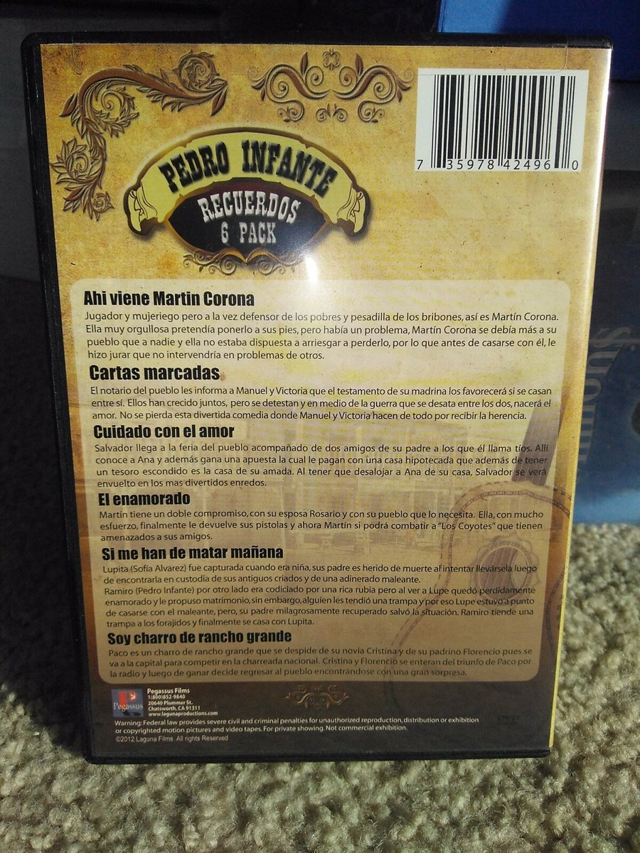 Pedro Infante DVD Movies - 6 pack DVD, 20012 6-Disc Set