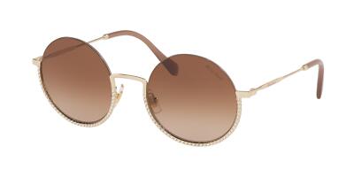 NEW Miu Miu 69US Core Collection Sunglasses ZVN1Z1 Gold 100% AUTHENTIC
